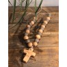 collier faïence brut croix ( terracotta/ brun )