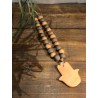 collier  faïence brut main de Fatma ( terracotta / brun )