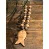 collier faïence brut poisson ( terracotta / brun )