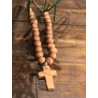 collier faïence brut croix ( terracotta )