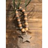 collier faïence brut étoile ( brun / terracotta )