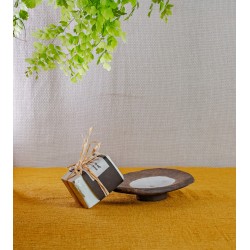 porte savon ovale centre blanc