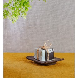 porte savon rectangle centre blanc